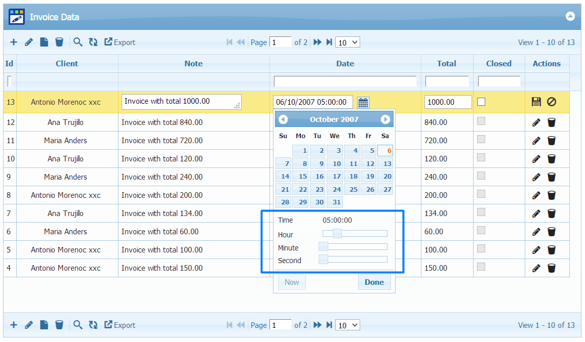 datetimepicker | Grid 4 PHP Framework
